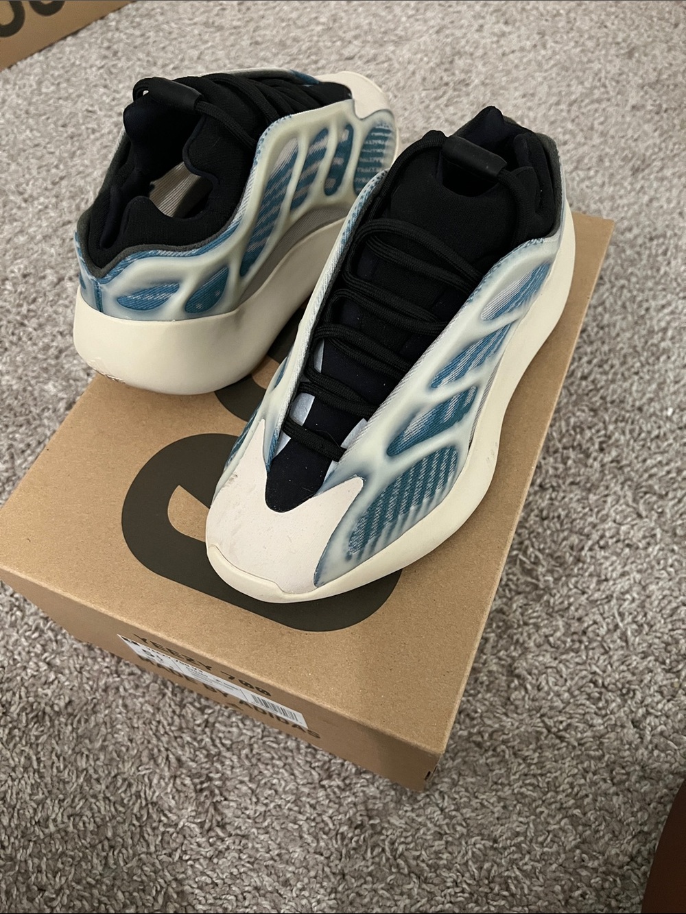 adidas Yeezy 700 Men’s Black and Light Blue Low-Top Sneakers